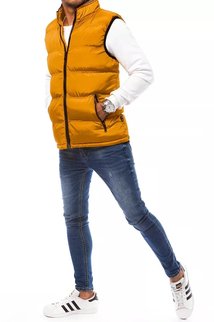 Men's quilted yellow vest Lider