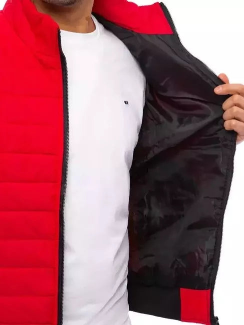 Men's quilted red vest Lider