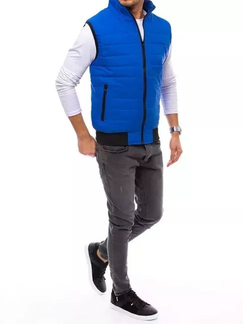 Men's quilted blue vest Lider