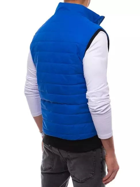 Men's quilted blue vest Lider