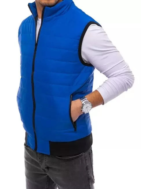 Men's quilted blue vest Lider