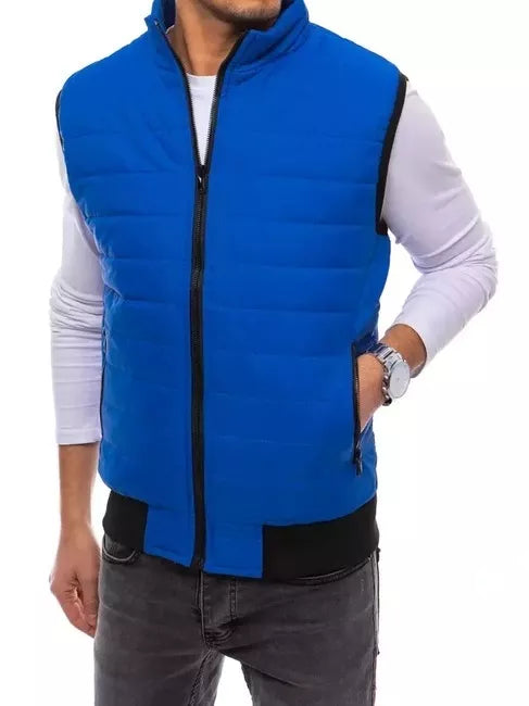 Men's quilted blue vest Lider