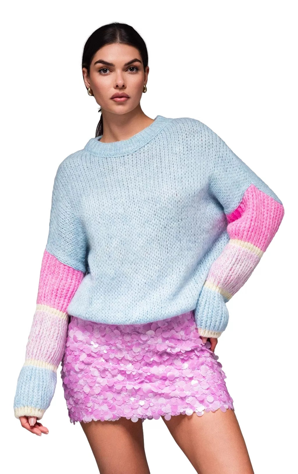 Women's light blue sweater Bright