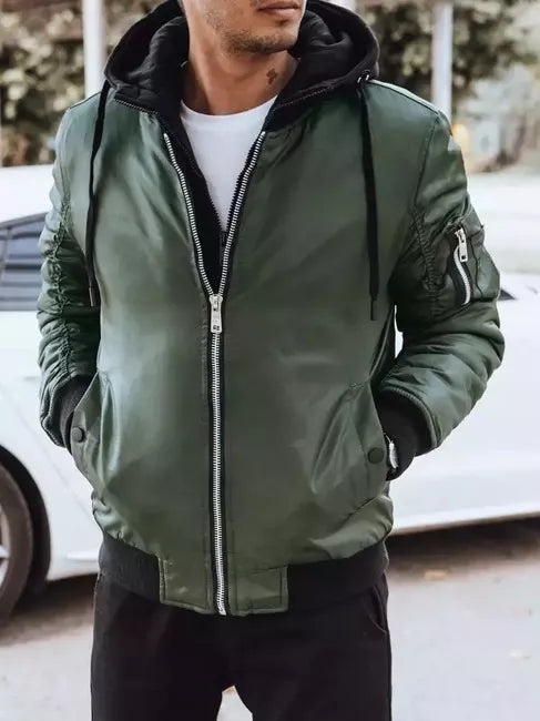 Men's green jacket with a hood Moon