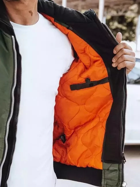 Men's green jacket with a hood Moon