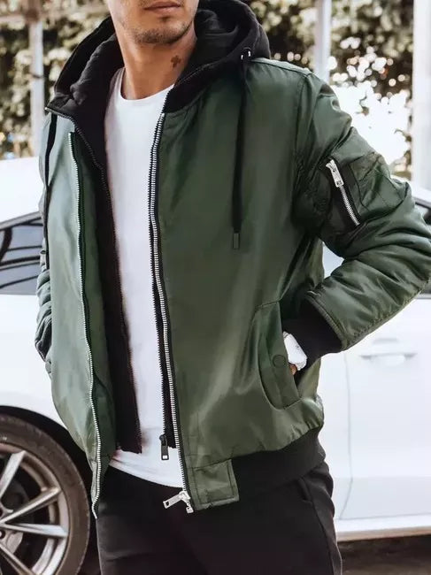 Men's green jacket with a hood Moon