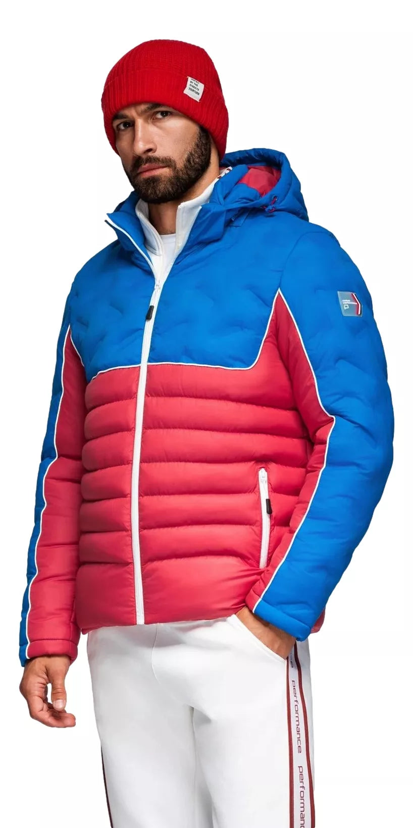 Men's winter red/blue jacket Flam