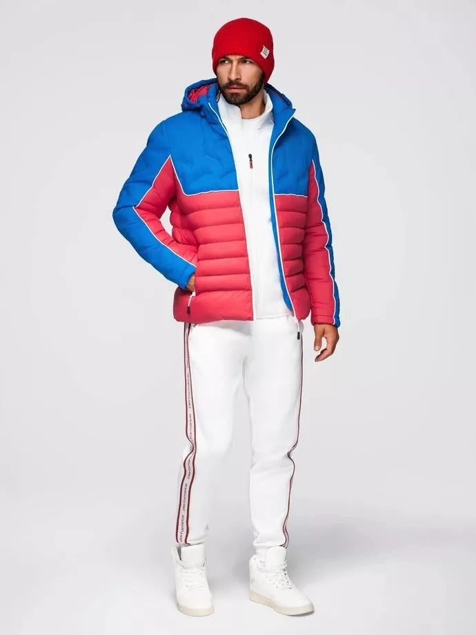 Men's winter red/blue jacket Flam