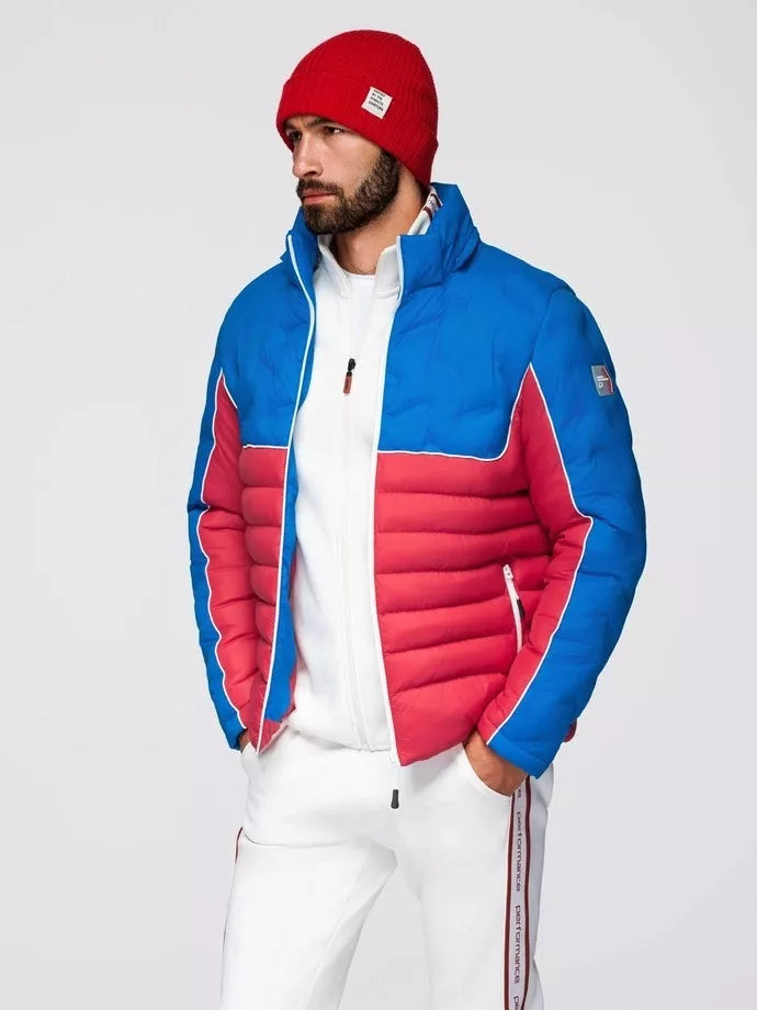 Men's winter red/blue jacket Flam
