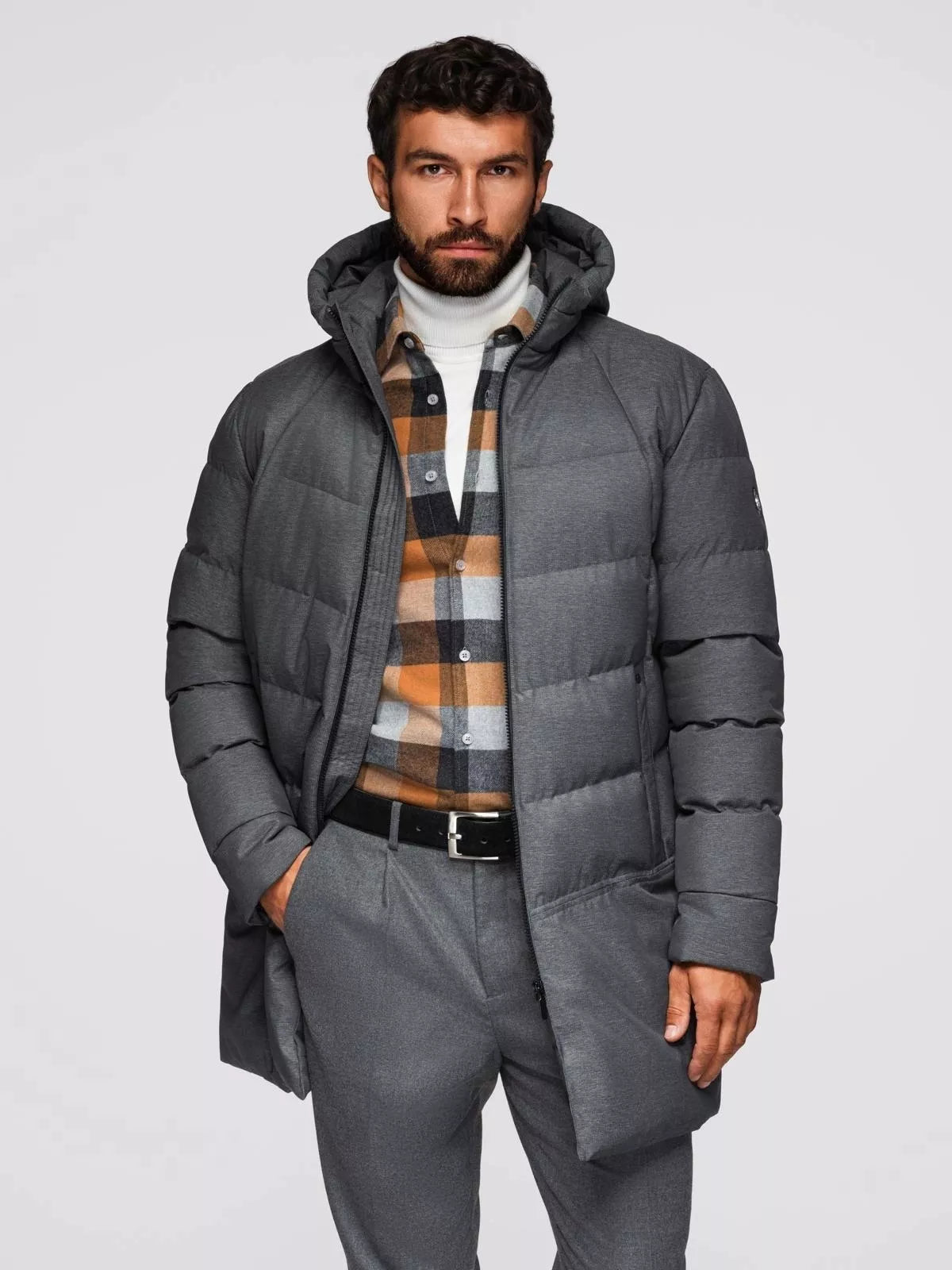 Men's winter gray jacket Alf