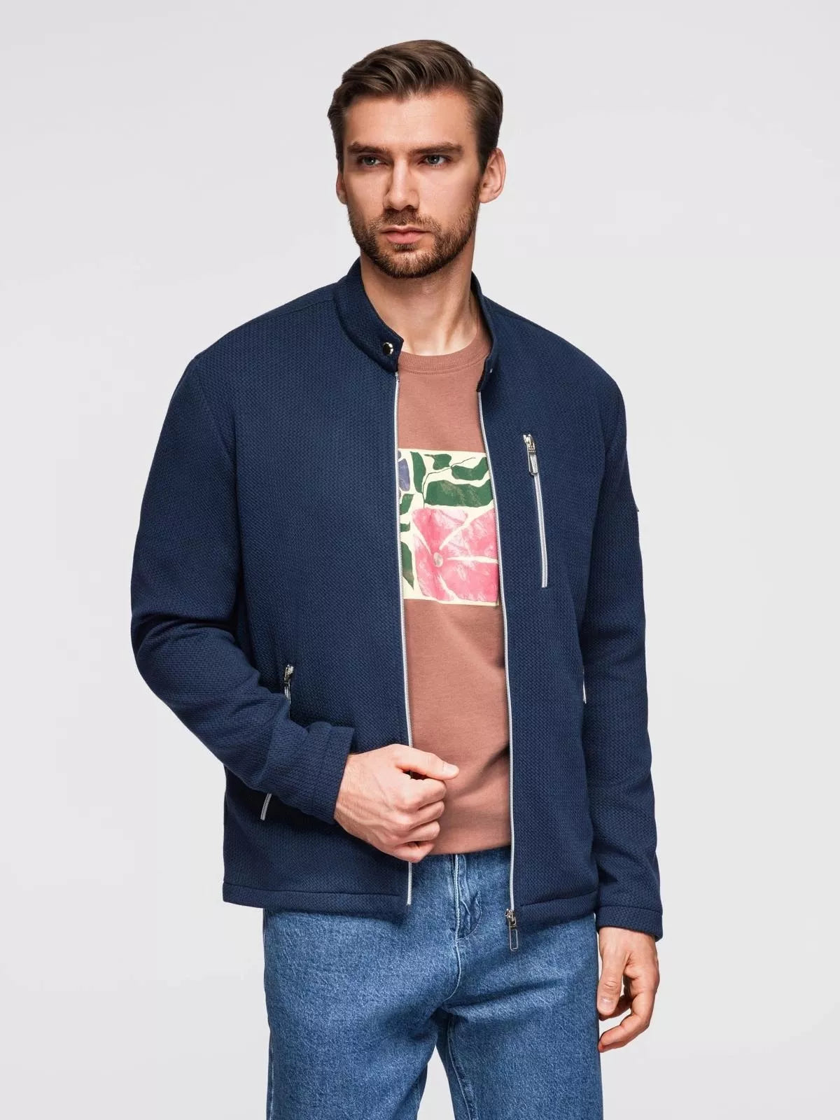 Men's dark blue jacket Aron 