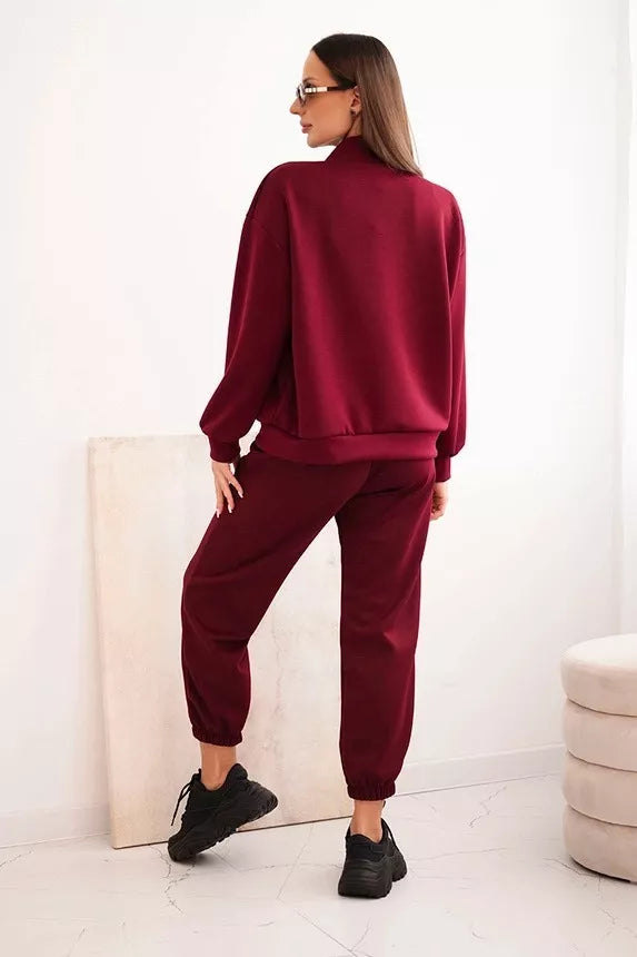 Women's burgundy set Marbel