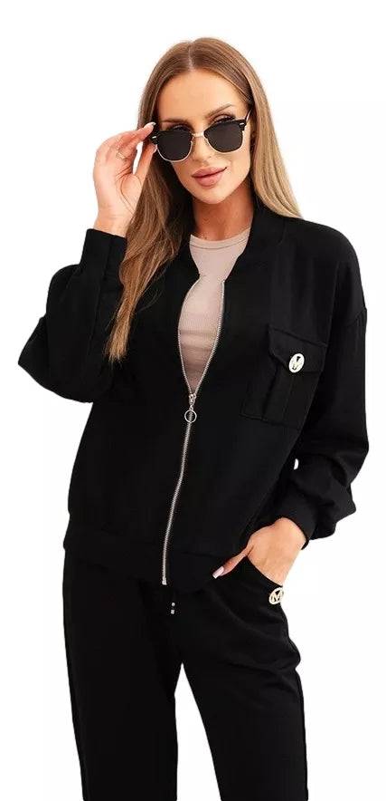 Women's black Marbel set.