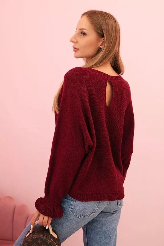 Women's burgundy sweater Aidina 