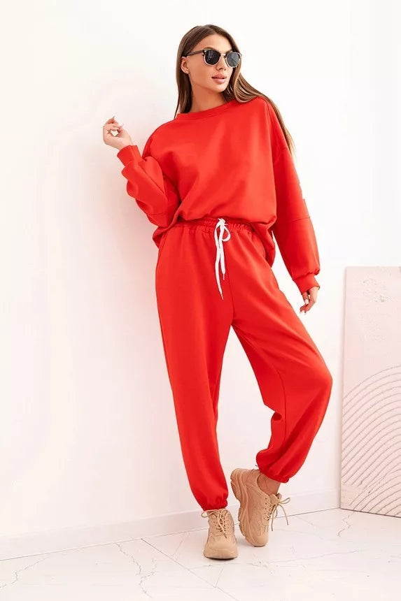 Isabel Women's Red Casual Set