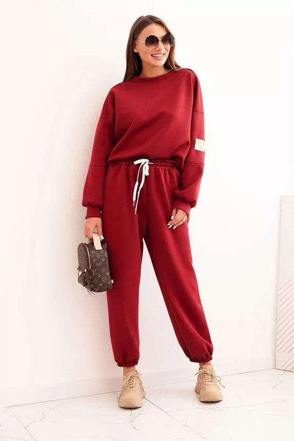 Isabel women's burgundy casual set