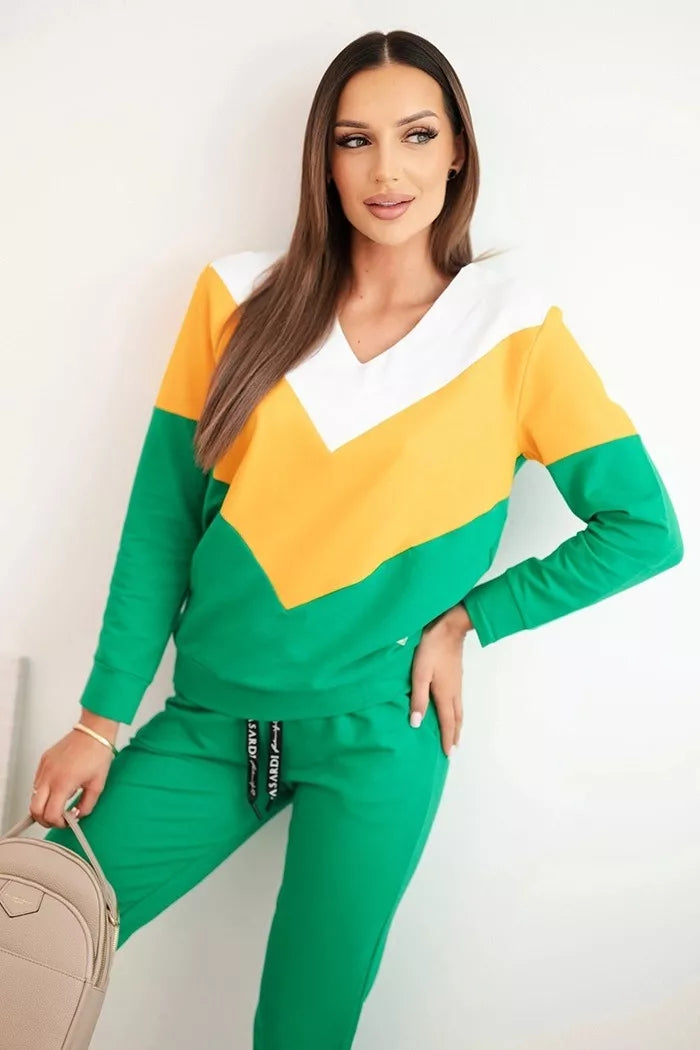 Women's green casual set Dinan