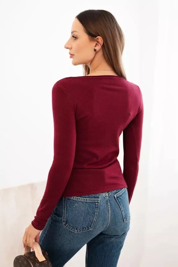 Women's burgundy sweater Renat