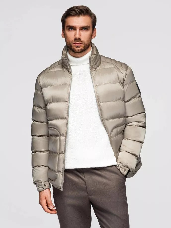 Men's quilted gray jacket Wudi