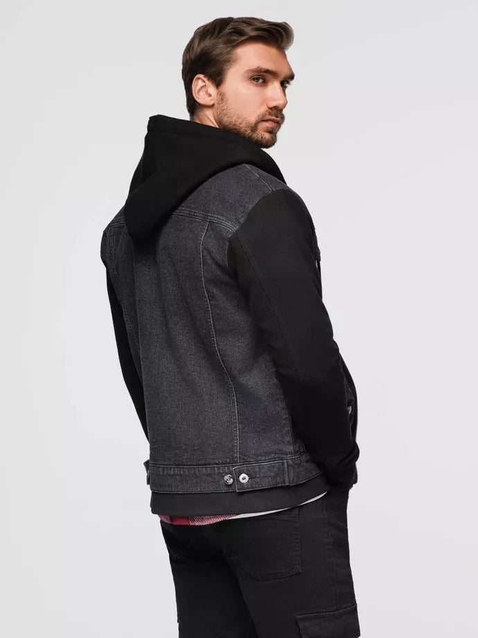 Men's black denim jacket Ofen