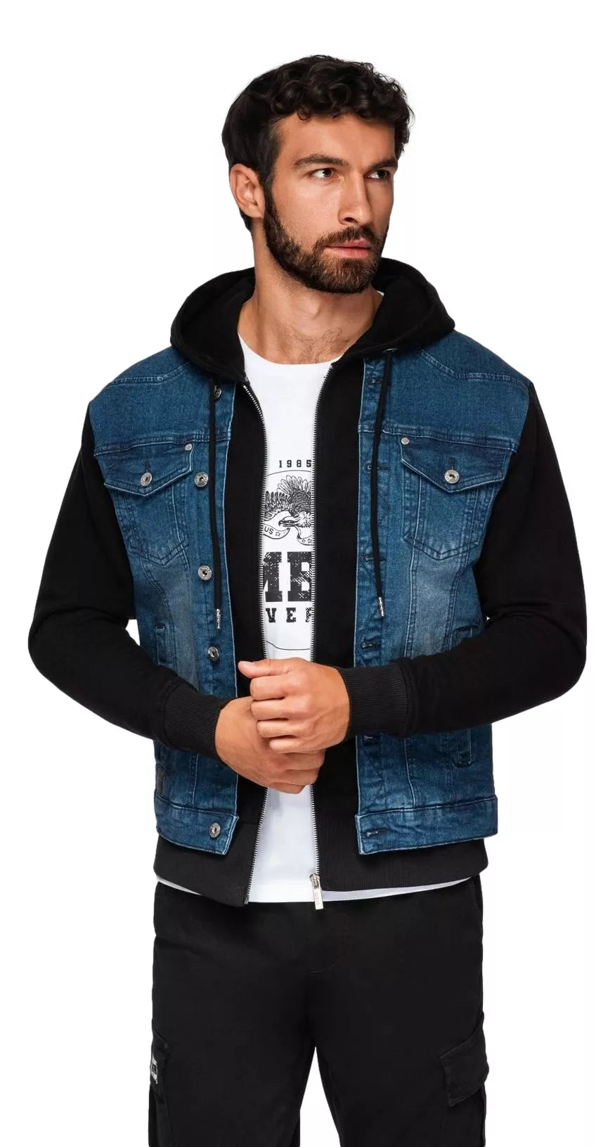 Men's dark blue denim jacket Ofen