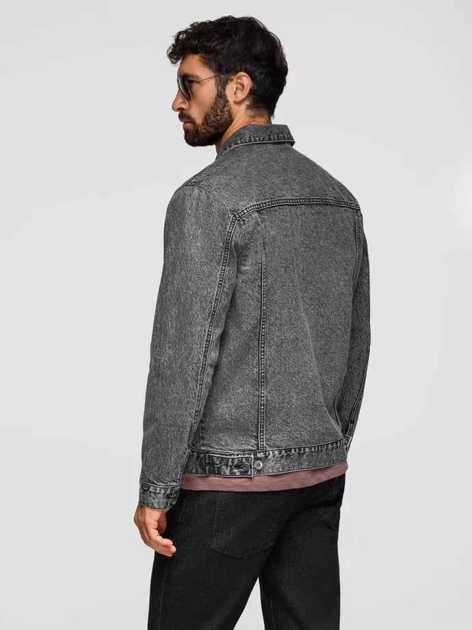 Men's dark gray denim jacket Auger