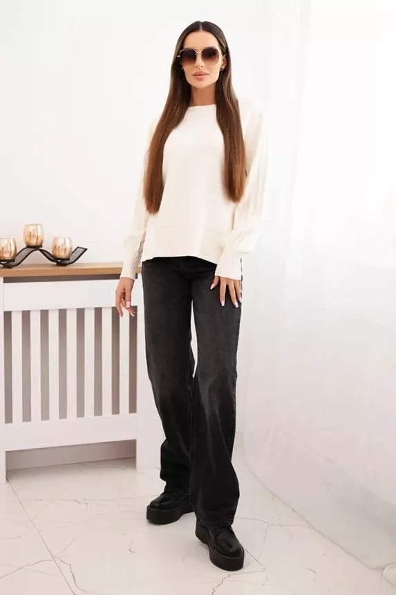 Women's white sweater Biank