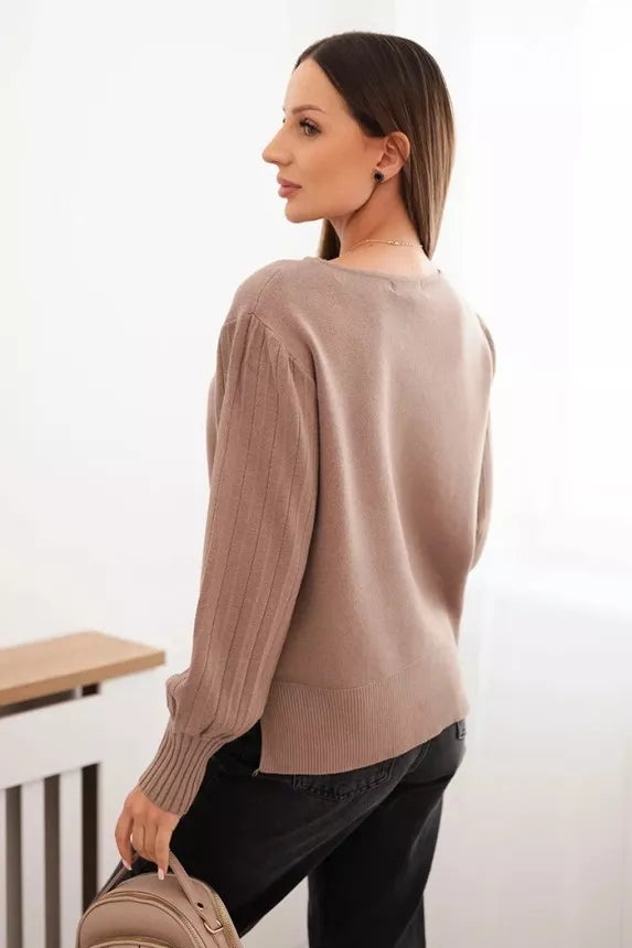 Women's light brown sweater Biank