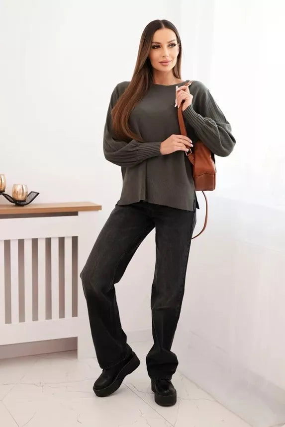 Women's khaki sweater Biank