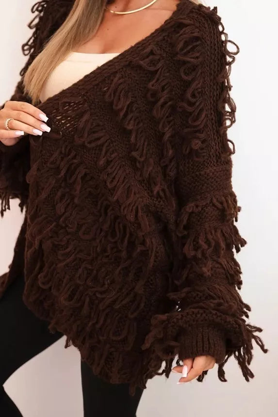 Women's brown cardigan Uma