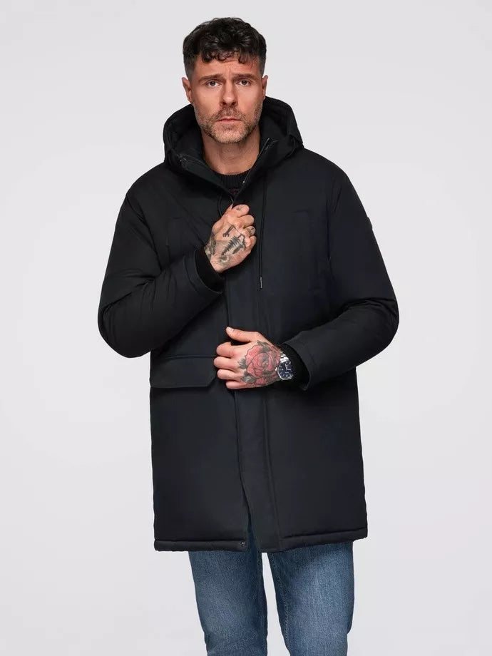 Men's long black jacket Fend