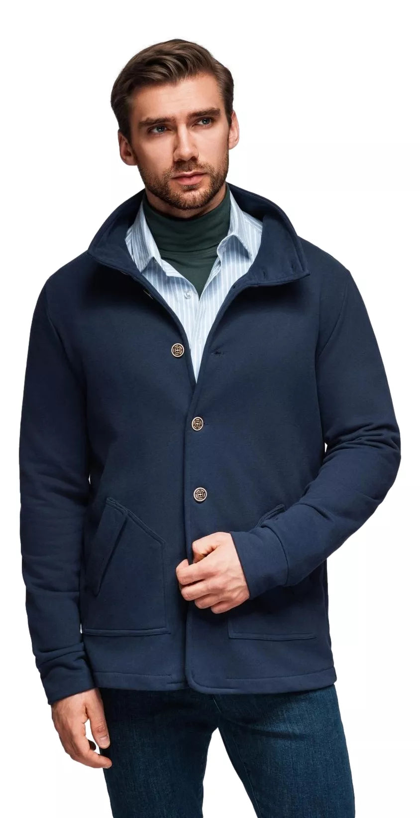 Men's dark blue sweater Leo