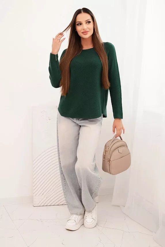 Women's dark green sweater Romil