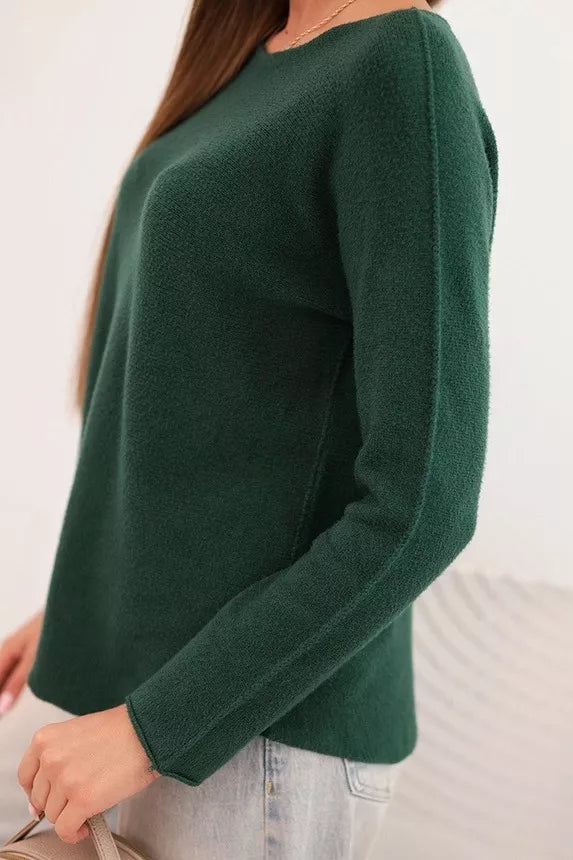Women's dark green sweater Romil