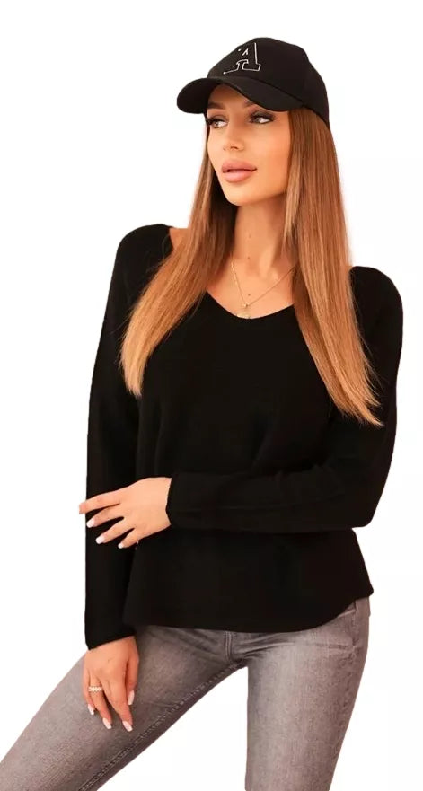 Women's black sweater Romil 