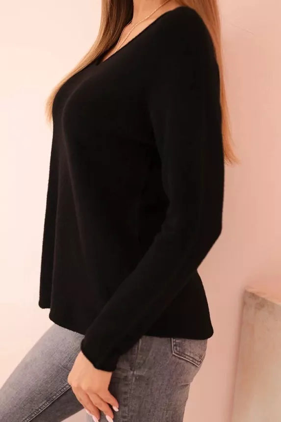 Women's black sweater Romil 