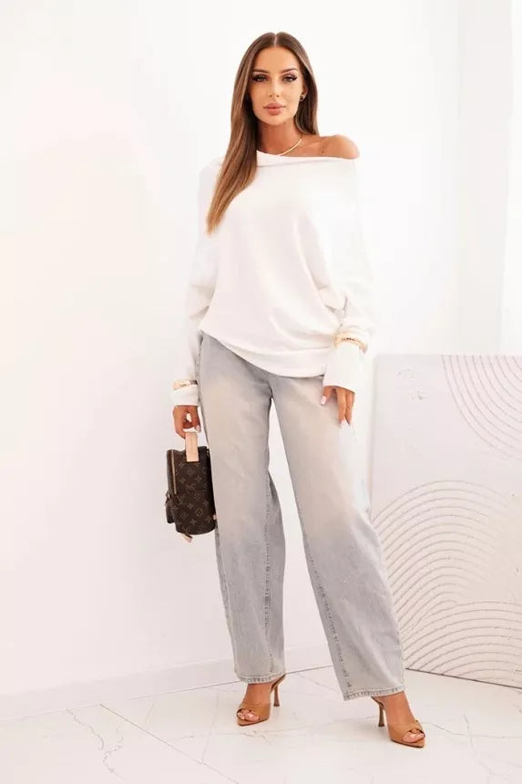 Women's white sweater Anit