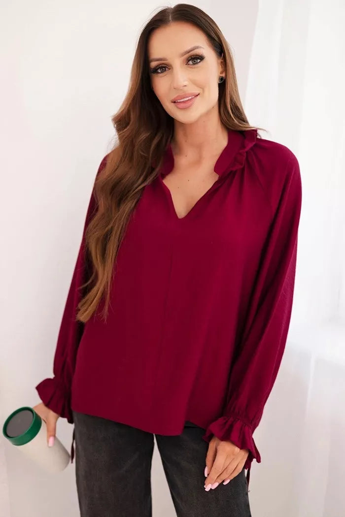 Women's burgundy blouse Milan
