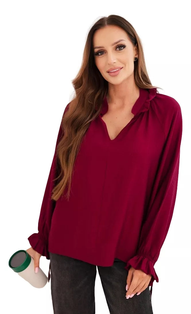 Women's burgundy blouse Milan