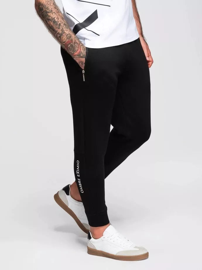 Men's black casual pants Imek