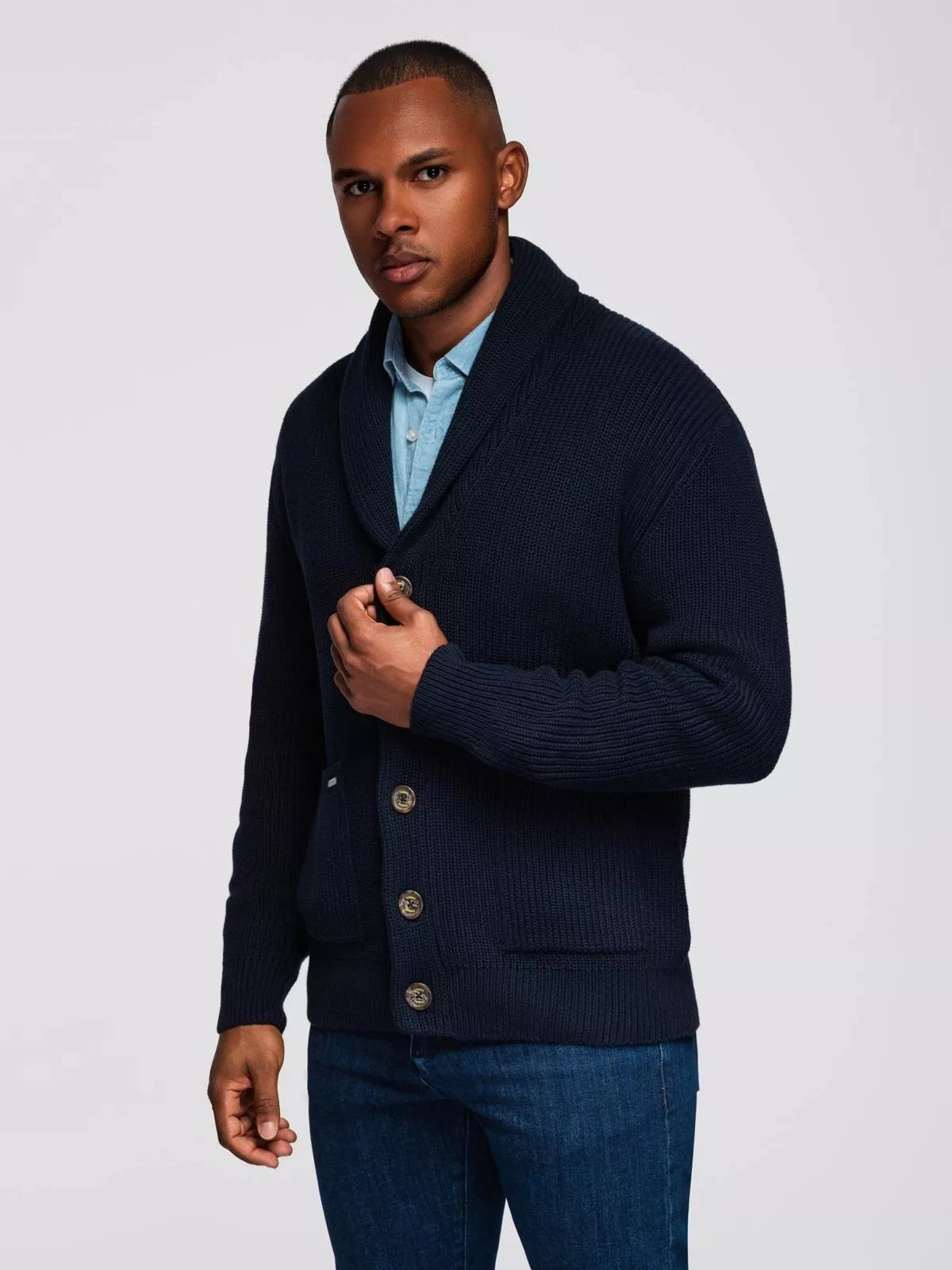Men's navy blue sweater Roy