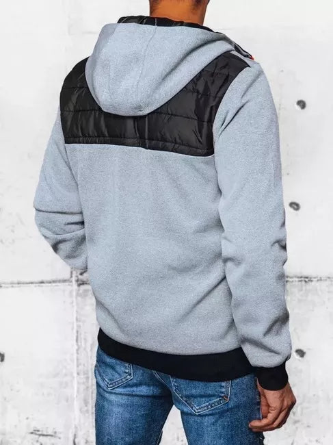 Men's gray jacket with hood Bastin