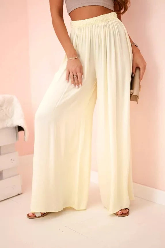 Women's wide yellow pants Andi