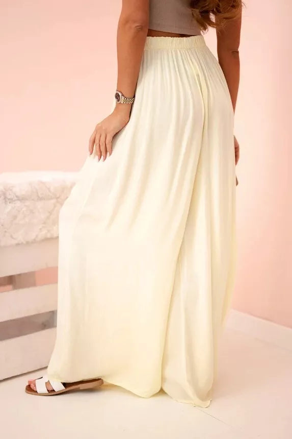 Women's wide yellow pants Andi