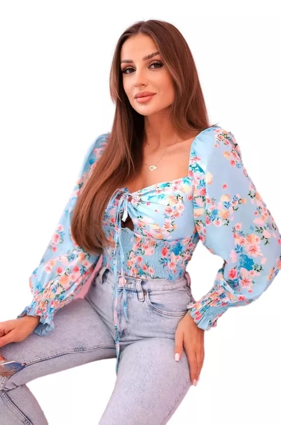 Women's blue blouse Doni