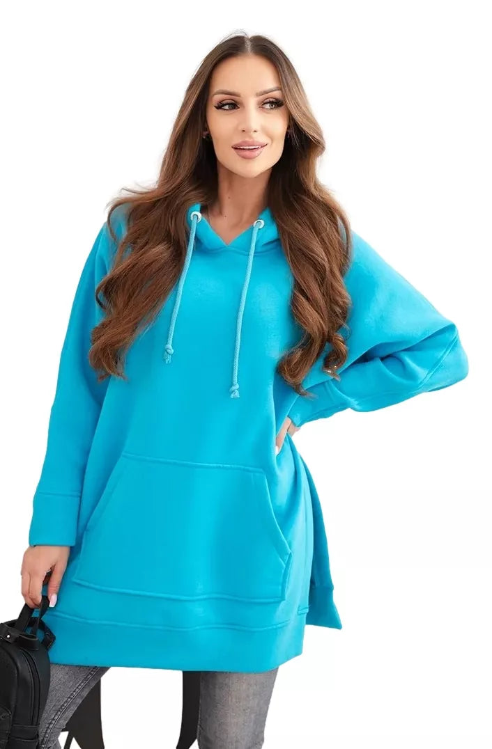 Women's turquoise hoodie Wine