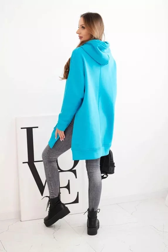 Women's turquoise hoodie Wine