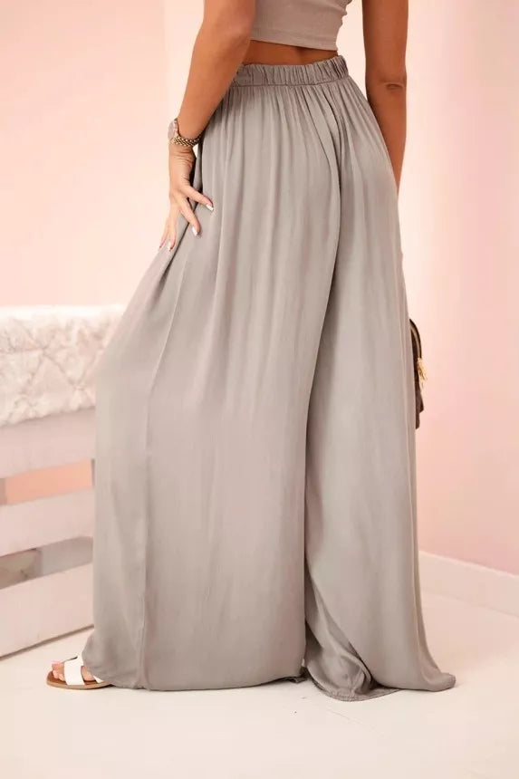 Women's wide-leg gray trousers Andi