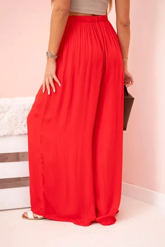 Women's wide-leg red trousers Andi