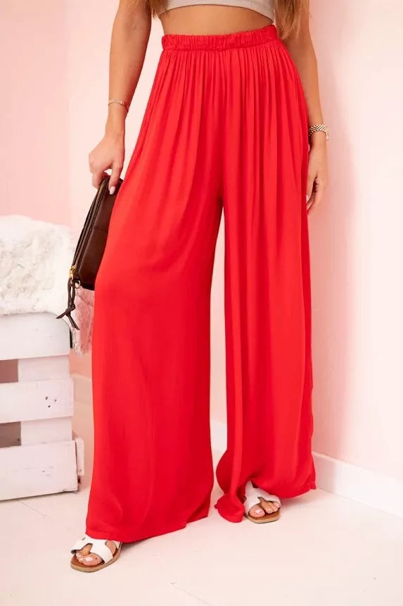 Women's wide-leg red trousers Andi